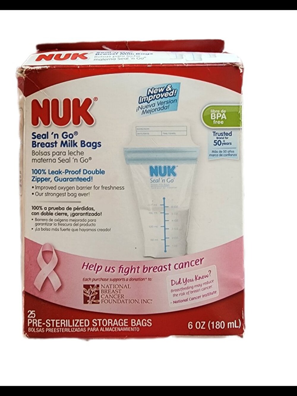 5/$10 - NUK Seal 'n Go Breast Milk Bags